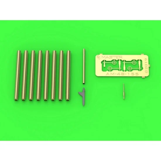 Master Models AM-48-155 1/48 P-47 Thunderbolt Details set - Browning .50 Blast Tubes, Gunsight and Pitot Tube