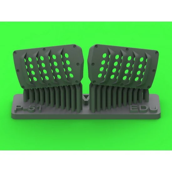 Master Models AM-48-187 1/48 P-51 Mustang Carburator Air Filter Cover Raf Louvred Type Version A for Eduard kits