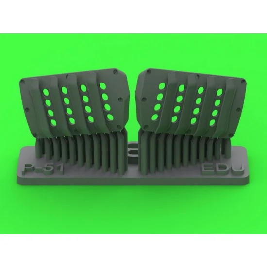 Master Models AM-48-188 1/48 P-51 Mustang Carburator Air Filter Cover Raf Louvred Type Version B for Eduard kits