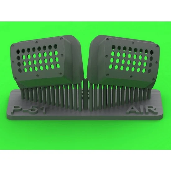 Master Models AM-48-189 1/48 P-51 Mustang Carburetor Air Filter Cover Standard Holed Type for Airfix Kit