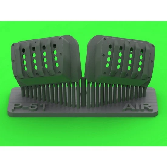 Master Models AM-48-191 1/48 P-51 Mustang Carburetor Air Filter Cover RAF Louvred Type B for Airfix Kit