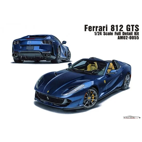 ALPHA Model AM02-0055 1/24 Ferrari 812 GTS (open top version of the 812 Superfast)