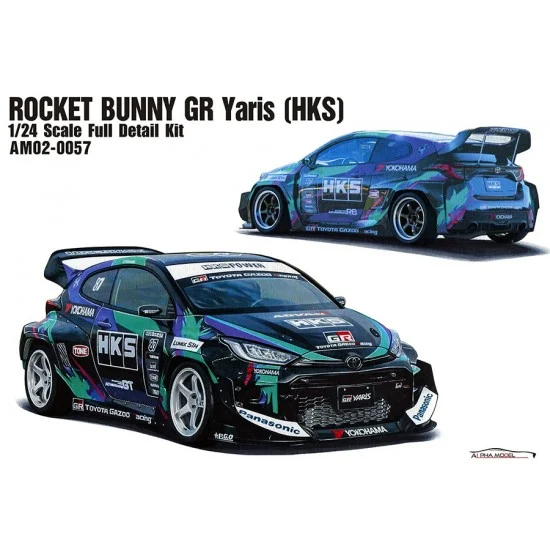 ALPHA Model AM02-0057 1/24 Rocket Bunny GR Yaris (HKS)