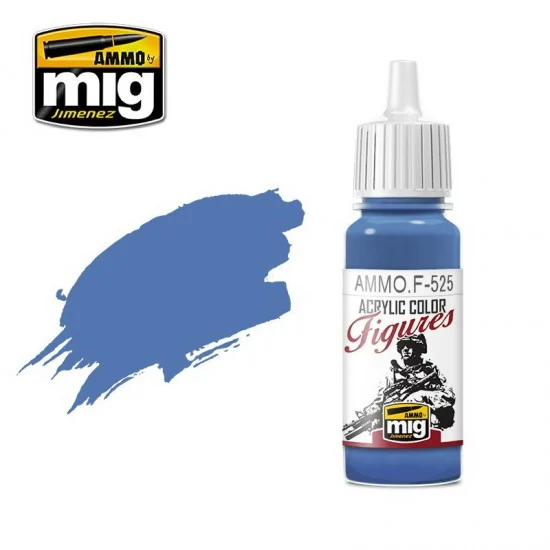 AMMO by Mig Jimenez F-525 Acrylic Colours for Figures - Medium Blue (17ml)