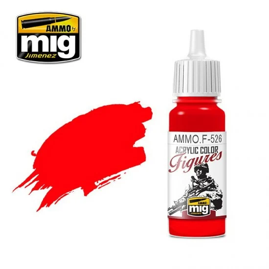 AMMO by Mig Jimenez F-527 Acrylic Colours for Figures - Pure Red (17ml)