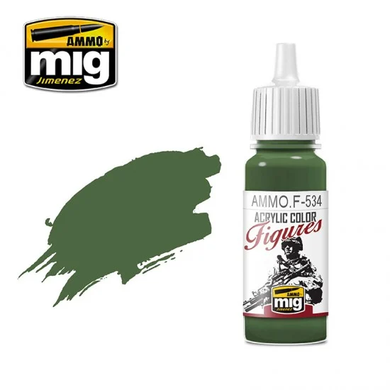 AMMO by Mig Jimenez F-534 Acrylic Colours for Figures - Olive Green (17ml)