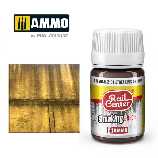 AMMO by Mig Jimenez R-2101 Streaking Effects for Railway - Rail Center #Streaking Grime (35ml)