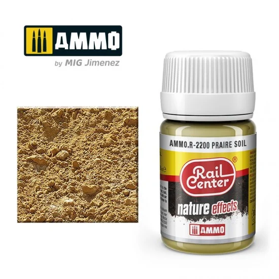 AMMO by Mig Jimenez R-2200 Nature Effects for Railway - Rail Center #Praire Soil (35ml)
