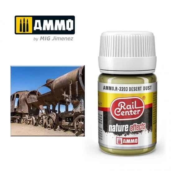 AMMO by Mig Jimenez R-2203 Nature Effects for Railway - Rail Center #Desert Dust (35ml)