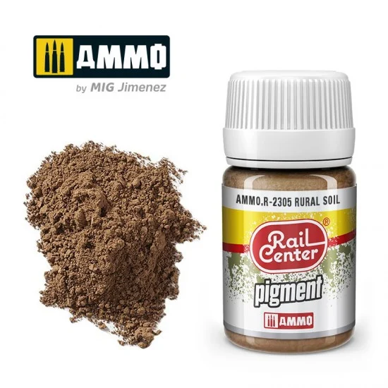 AMMO by Mig Jimenez R-2305 Pigments for Railway - Rail Center #Rural Soil (35ml)