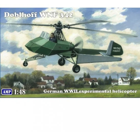 AMP 48008 1/48 Doblhoff WNF 342 Tip Jet Research Helicopter - Model Planes