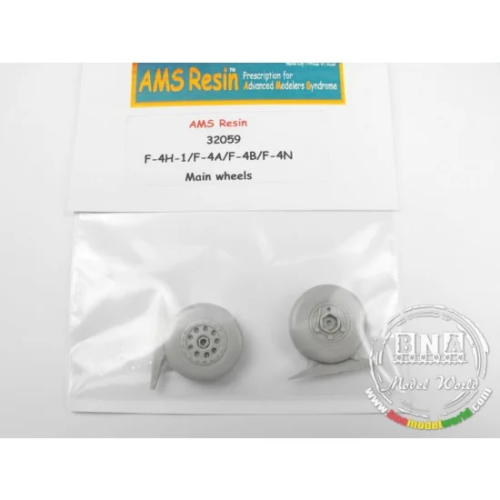 AMS Resin 32059 1/32 F-4H-1 / F-4A / F-4B / F-4N Phantom II Main Wheels