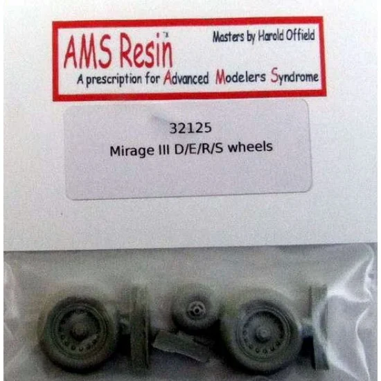 AMS Resin 32125 1/32 Dassault Mirage III D/E/R/S Wheels Set - Model Planes