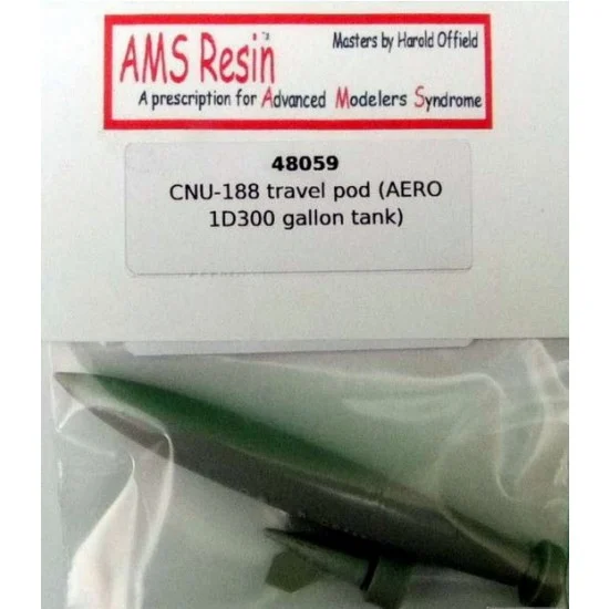 AMS Resin 48059 1/48 CNU-188 Travel Pod (Aero 1D 300-Gallon Tank)