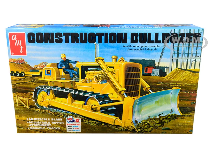 Skill 3 Model Kit Construction Bulldozer 1/25 Scale Model by AMT - Construction Models