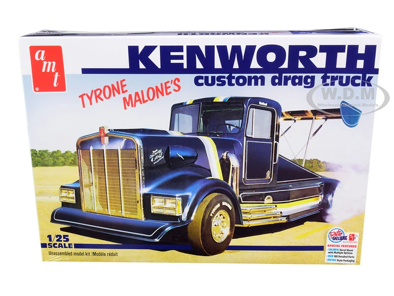 Skill 3 Model Kit Tyrone Malone's Kenworth Custom Drag Truck 1/25 Scale Model by AMT - Kenworth Models
