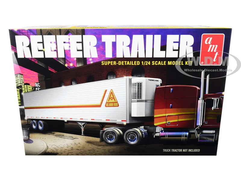 Skill 3 Model Kit Reefer Trailer 1/24 Scale Model by AMT - Model Kits (To Built)
