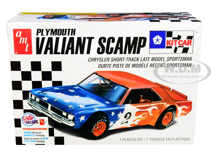 Skill 2 Model Kit Plymouth Valiant Scamp Kit Car 1/25 Scale Model by AMT - Plymouth Models