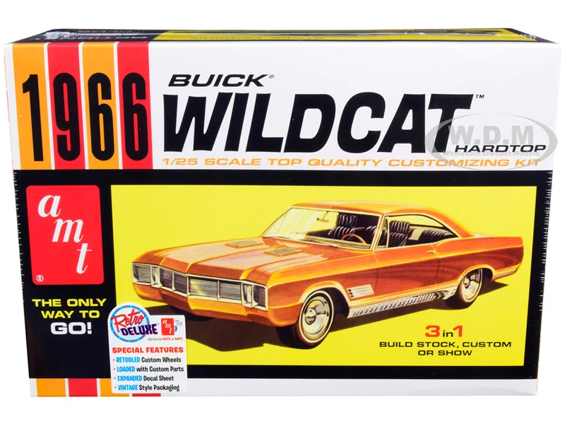 Skill 2 Model Kit 1966 Buick Wildcat Hardtop 3 in 1 Kit 1/25 Scale Model by AMT - Buick Models
