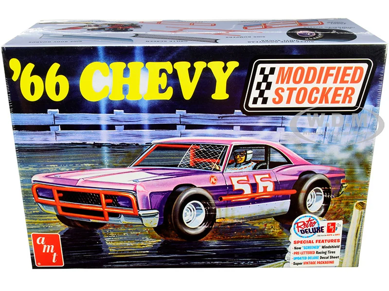 Skill 2 Model Kit 1966 Chevrolet Impala Modified Stocker 1/25 Scale Model by AMT - Chevrolet Models