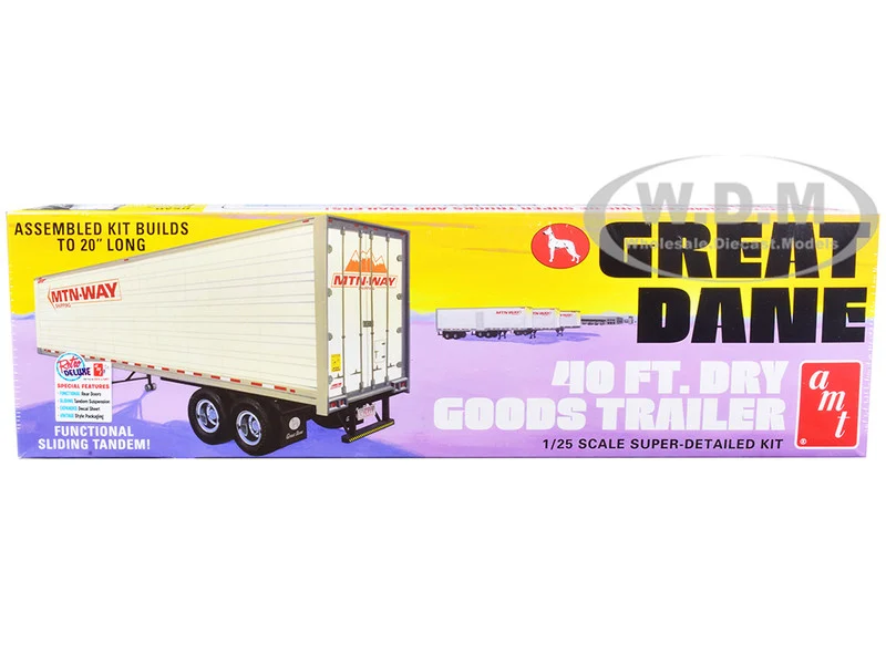Skill 3 Model Kit Great Dane 40 Ft. Dry Goods Trailer 1/25 Scale Model by AMT - Model Kits (To Built)
