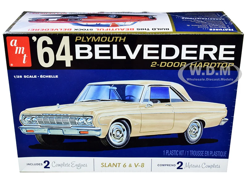 Skill 2 Model Kit 1964 Plymouth Belvedere Coupe Hardtop 1/25 Scale Model by AMT - Plymouth Models