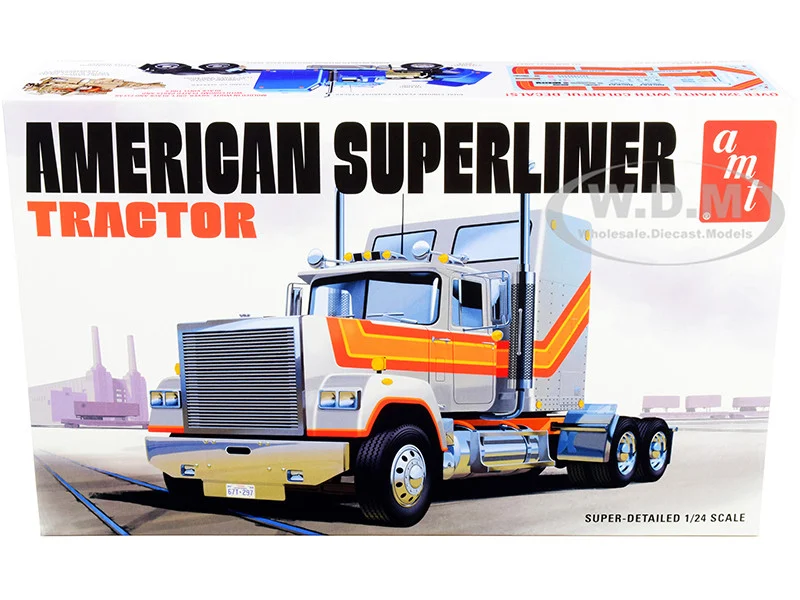 Skill 3 Model Kit American Superliner Semi Tractor 1/24 Scale Model by AMT - Model Kits (To Built)