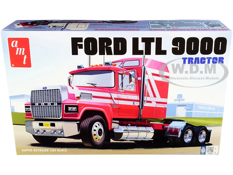 Skill 3 Model Kit Ford LTL 9000 Semi Tractor 1/24 Scale Model by AMT - Ford Models