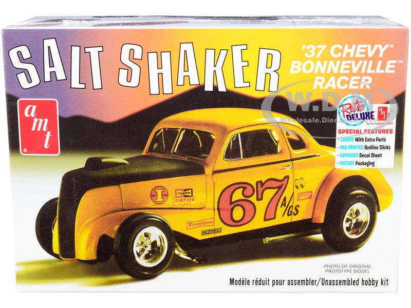 Skill 2 Model Kit 1937 Chevrolet Bonneville Racer "Salt Shaker" 1/25 Scale Model by AMT - Chevrolet Models