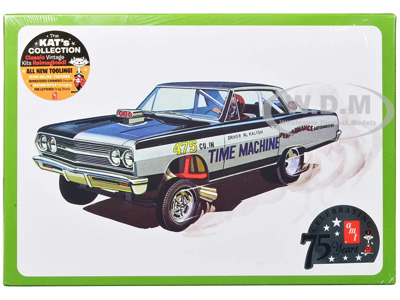 Skill 2 Model Kit 1965 Chevrolet Chevelle AWB Funny Car "Time Machine" 1/25 Scale Model by AMT - NHRA Funny Car Models