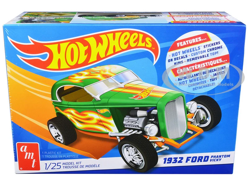 Skill 2 Model Kit 1932 Ford Phantom Vicky "Hot Wheels" 1/25 Scale Model by AMT - Ford Models