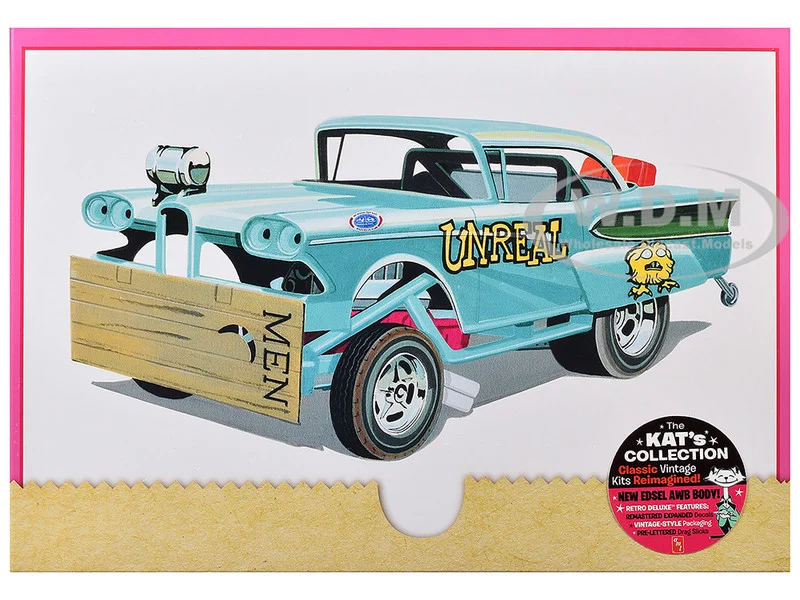 Skill 2 Model Kit 1958 Edsel Funny Car "Unreal" 1/25 Scale Model by AMT - NHRA Funny Car Models