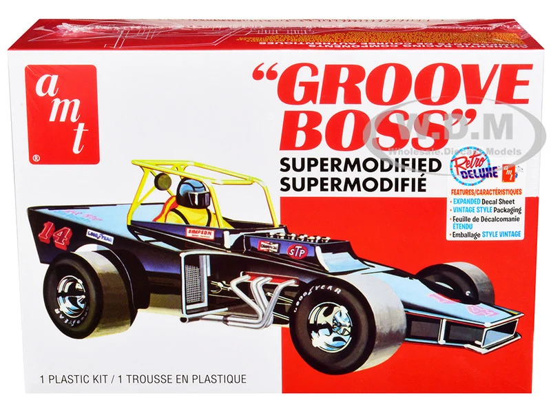 Skill 2 Model Kit "Groove Boss" Supermodified Racer 1/25 Scale Model by AMT - Model Kits (To Built)