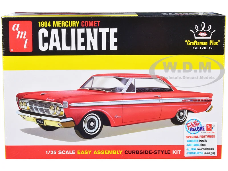 Skill 2 Model Kit 1964 Mercury Comet Caliente "Craftsman Plus" Series 1/25 Scale Model by AMT - Mercury Models