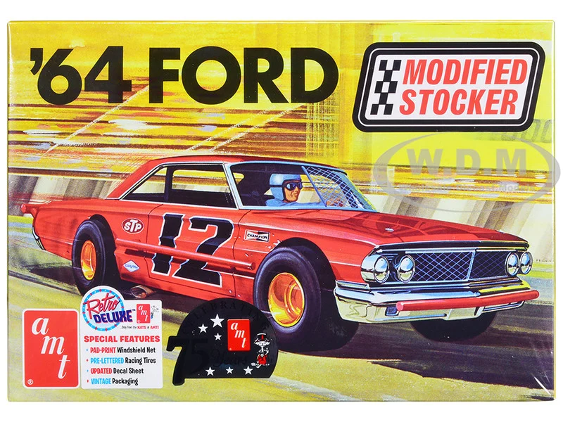 Skill 2 Model Kit 1964 Ford Galaxie "Modified Stocker" 1/25 Scale Model by AMT - Ford Models