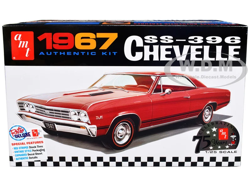 Skill 2 Model Kit 1967 Chevrolet Chevelle SS 396 "AMT Celebrating 75 Years" 1/25 Scale Model by AMT - Chevrolet Models