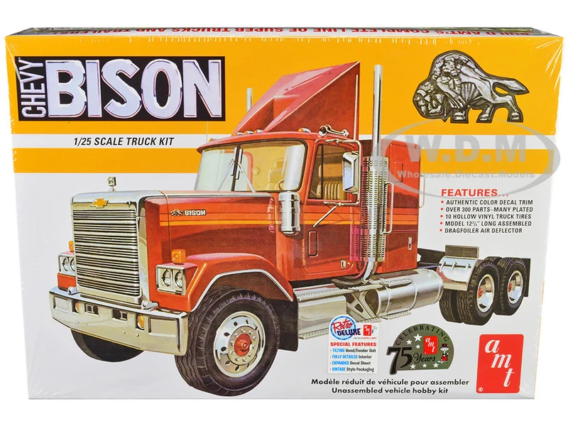 Skill 3 Model Kit Chevrolet Bison Truck Tractor 1/25 Scale Model by AMT - Chevrolet Models