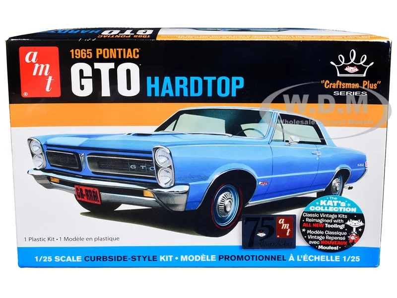 Skill 2 Model Kit 1965 Pontiac GTO Hardtop "Craftsman Plus" Series 1/25 Scale Model by AMT - Pontiac Models
