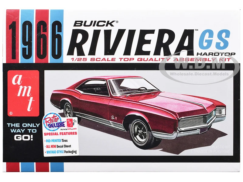 Skill 2 Model Kit 1966 Buick Riviera GS 1/25 Scale Model by AMT - Buick Models