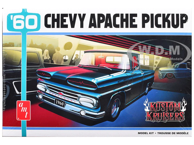 Skill 2 Model Kit 1960 Chevrolet Apache Pickup Truck "Kustom Kruisers" 1/25 Scale Model by AMT - Chevrolet Models