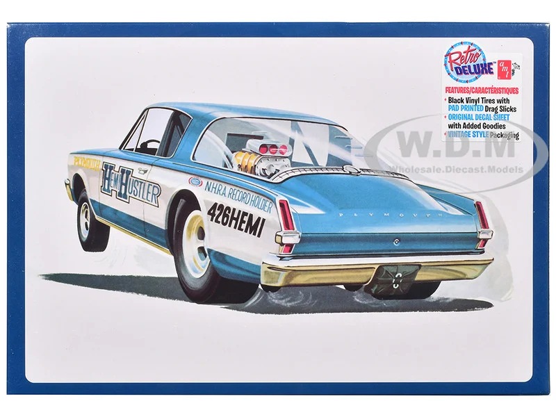Skill 2 Model Kit 1966 Plymouth Barracuda Funny Car "Hemi Hustler" 1/25 Scale Model by AMT - Plymouth Models