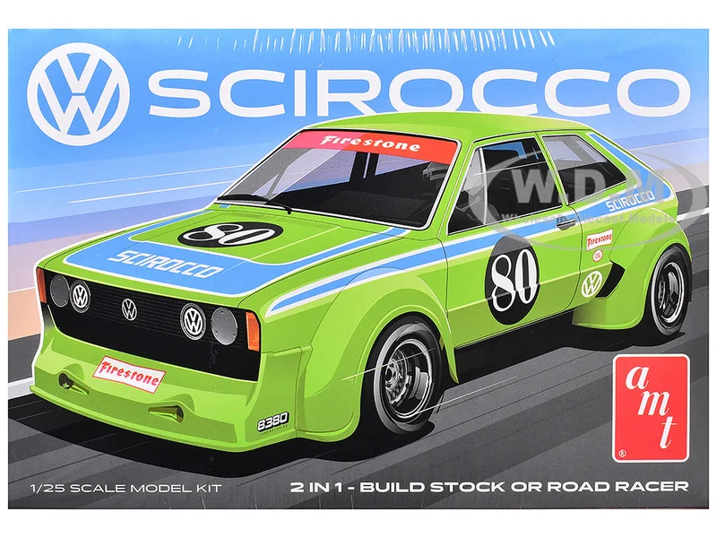 Skill 2 Model Kit Volkswagen Scirocco "T/A Champ" 1/25 Scale Model by AMT - Volkswagen Models