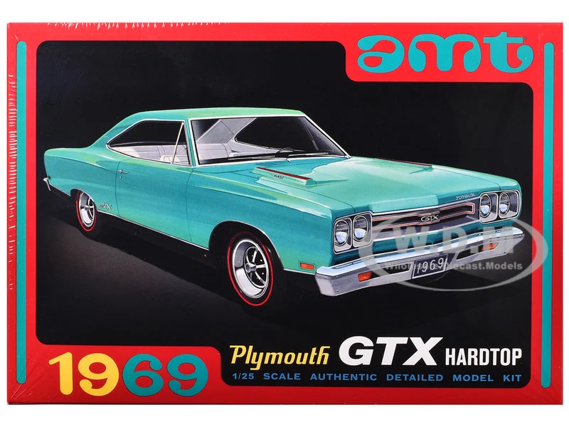 Skill 2 Model Kit 1969 Plymouth GTX Hardtop 1/25 Scale Model by AMT - Plymouth Models