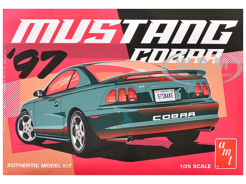 Skill 2 Model Kit 1997 Ford Mustang Cobra 1/25 Scale Model by AMT - Ford Models