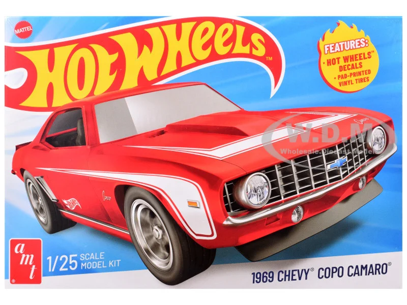 Skill 2 Model Kit 1969 Chevrolet COPO Camaro "Hot Wheels" 1/25 Scale Model by AMT - Chevrolet Models