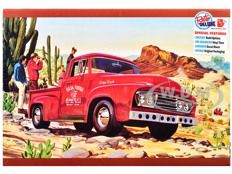 Skill 2 Model Kit 1953 Ford Pickup Truck "Baja Patrol" 1/25 Scale Model by AMT - Ford Models