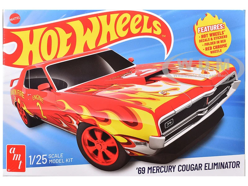 Skill 2 Model Kit 1969 Mercury Cougar Eliminator "Hot Wheels" 1/25 Scale Model by AMT - Mercury Models