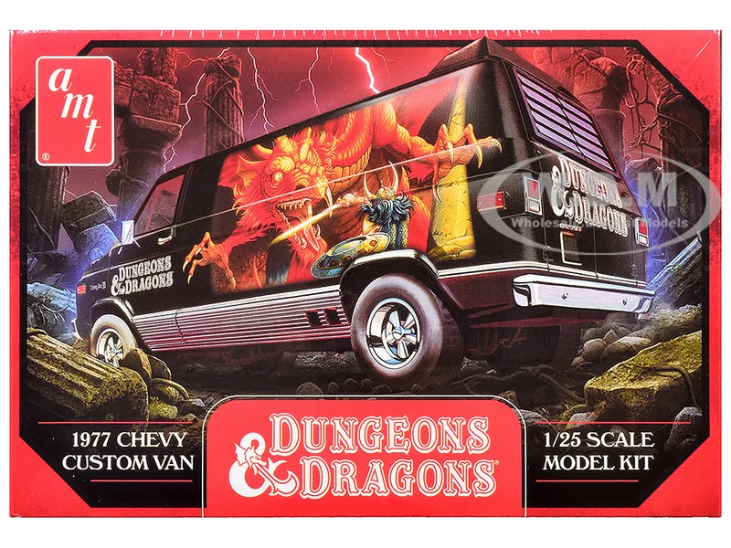 Skill 2 Model Kit 1977 Chevrolet Custom Van "Dungeons & Dragons" 1/25 Scale Model by AMT - Chevrolet Models