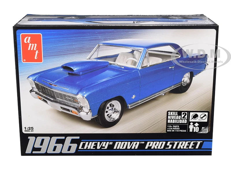 Skill 2 Model Kit 1966 Chevrolet Nova Pro Street 1/25 Scale Model by AMT - Chevrolet Models