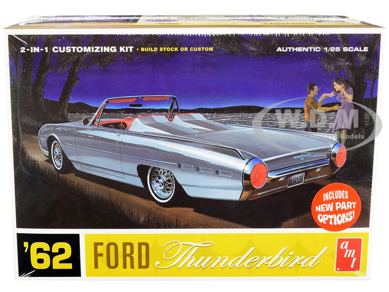 Skill 2 Model Kit 1962 Ford Thunderbird 2-in-1 Kit 1/25 Scale Model by AMT